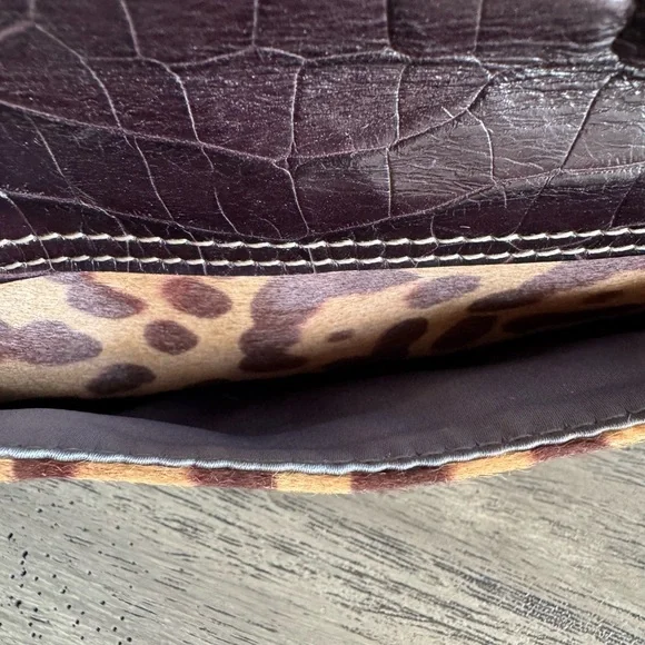 Vintage Valentino Leopard Print Pony Hair Shoulder Bag - Picture 5 of 14